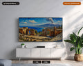 Cozy Mediterranean Frame TV Art, Ancient Theatre Taormina Sicily, Samsung Frame TV Digital Download 4K
