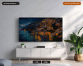 Cozy Amalfi Dusk Frame TV Art, Samsung Frame TV Digital Download, 4K Textured Coastal Scenery