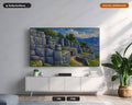 Cozy Rustic Ruins Frame TV Art, Samsung Frame TV Digital Download, 4K Textured Landscape Screensaver