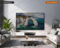 Cozy Coastal Scenery Frame TV Art, Samsung Frame TV Digital Download, 4K Textured Landscape