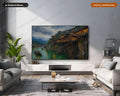 Cozy East Asia Village Frame TV Art, Samsung Frame TV Digital Download, 4K Textured Scenery