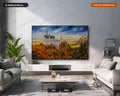 Cozy Autumn Castle Frame TV Art, Samsung Frame TV Digital Download, 4K Landscape Screensaver