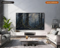Cozy Dark Forest Frame TV Art, Samsung Frame TV Digital Download, Moody Mountain Scenery 4K