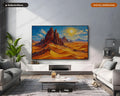Cozy Desert Landscape Frame TV Art, Textured Middle East Scenery, Samsung Frame TV 4K Digital Download