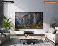 Cozy Alpine Valley Frame TV Art, Scenic Mountain Landscape Samsung Frame TV Digital Download