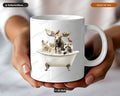 Wildlife Bathtub Mug, Forest Animals Coffee Mug, Moose Woodland Gift