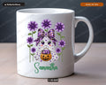 Amethyst Ghost Halloween Mug, Personalized Fall Coffee Mug, Spooky Gift