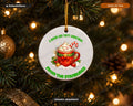 Hot Cocoa Christmas Ornament, Holiday Ceramic Tree Ornament, Festive Gift