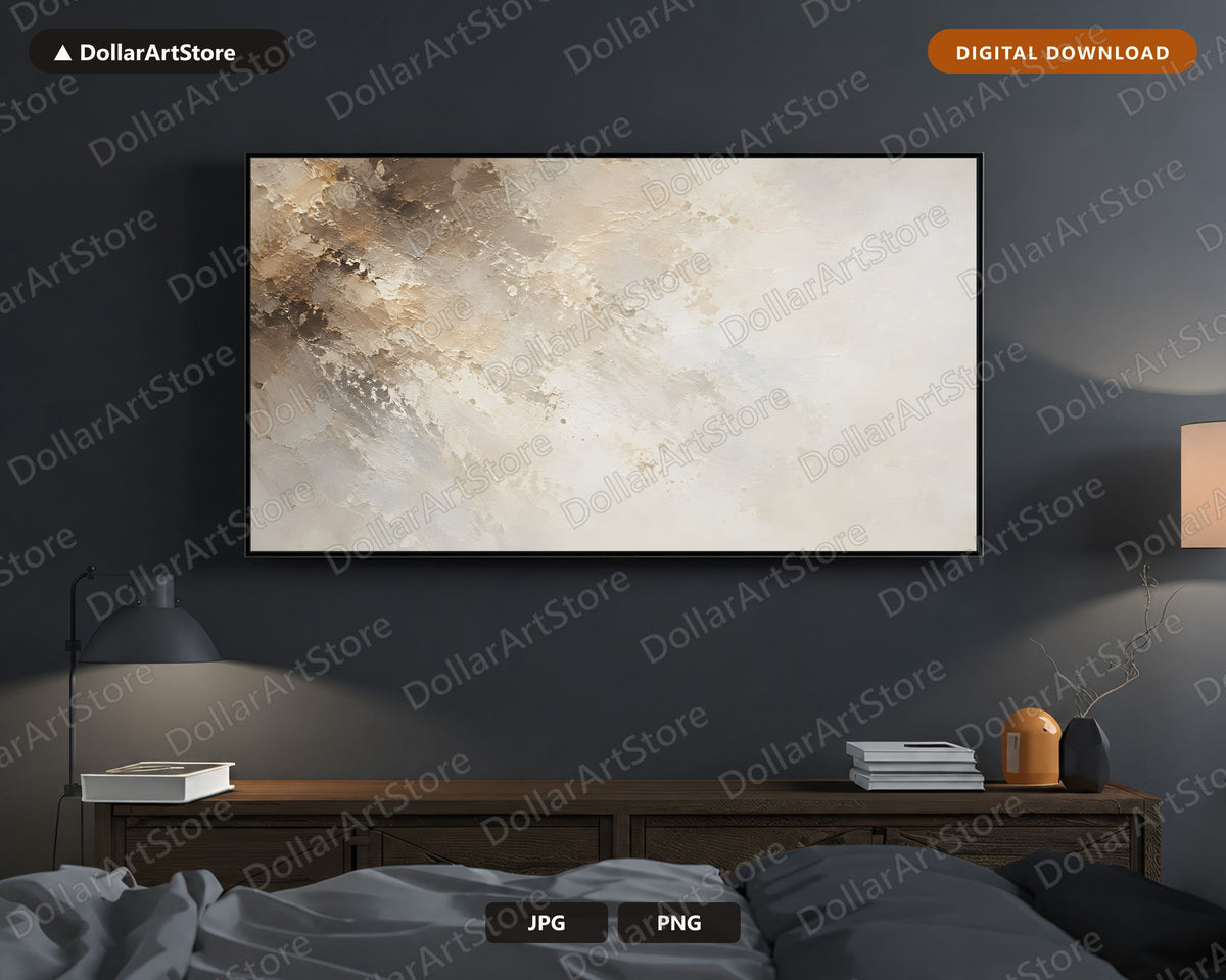 Neutral Abstract Frame TV Art, Samsung Frame TV Digital Download, 4K Textured Screensaver