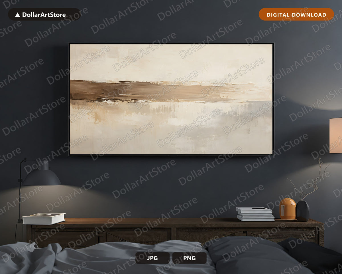 Neutral Abstract Frame TV Art, Samsung Frame TV Digital Download, 4K TV Screensaver Art