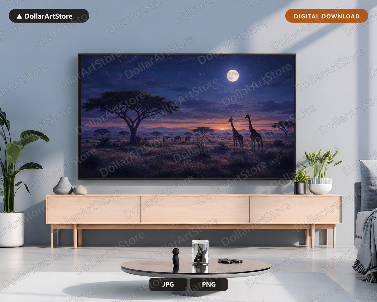 African Savanna Frame TV Art, Samsung Frame TV Digital Download, 4K Landscape Scenery Art