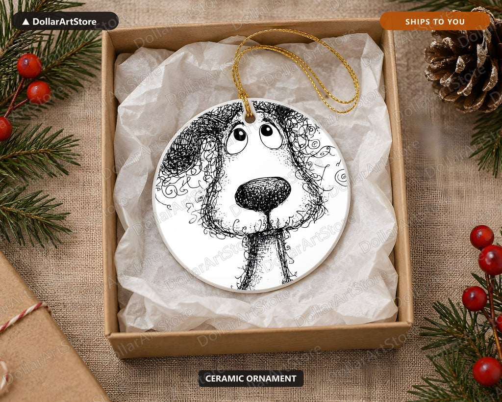 Whimsical Creature Christmas Ornament, Ceramic Tree Ornament, Holiday Keepsake Gift