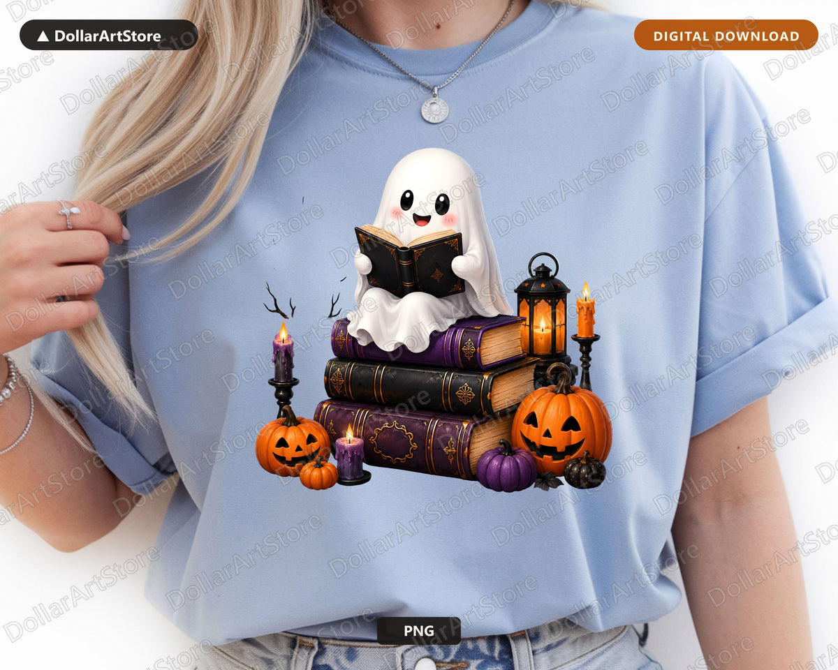 Cute Ghost PNG, Halloween Sublimation Design, Shirt & Tumbler PNG Digital Download