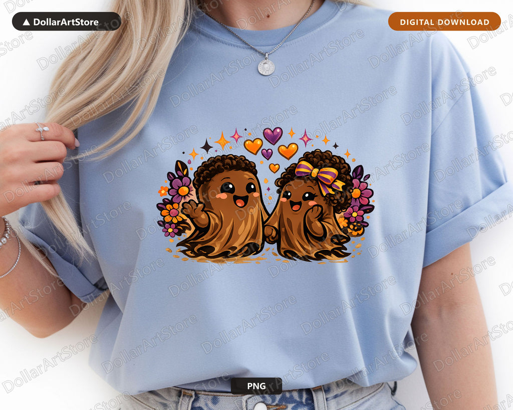 Cute Halloween Ghost PNG, Sublimation Design, Shirt Design Digital Download