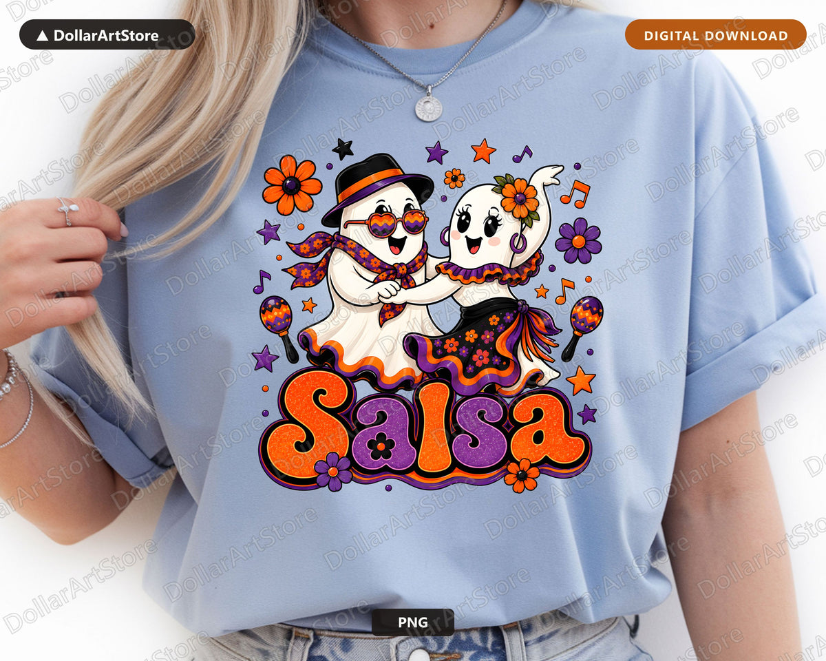 Cute Halloween Ghost PNG, Retro Sublimation Design, Shirt & Tumbler