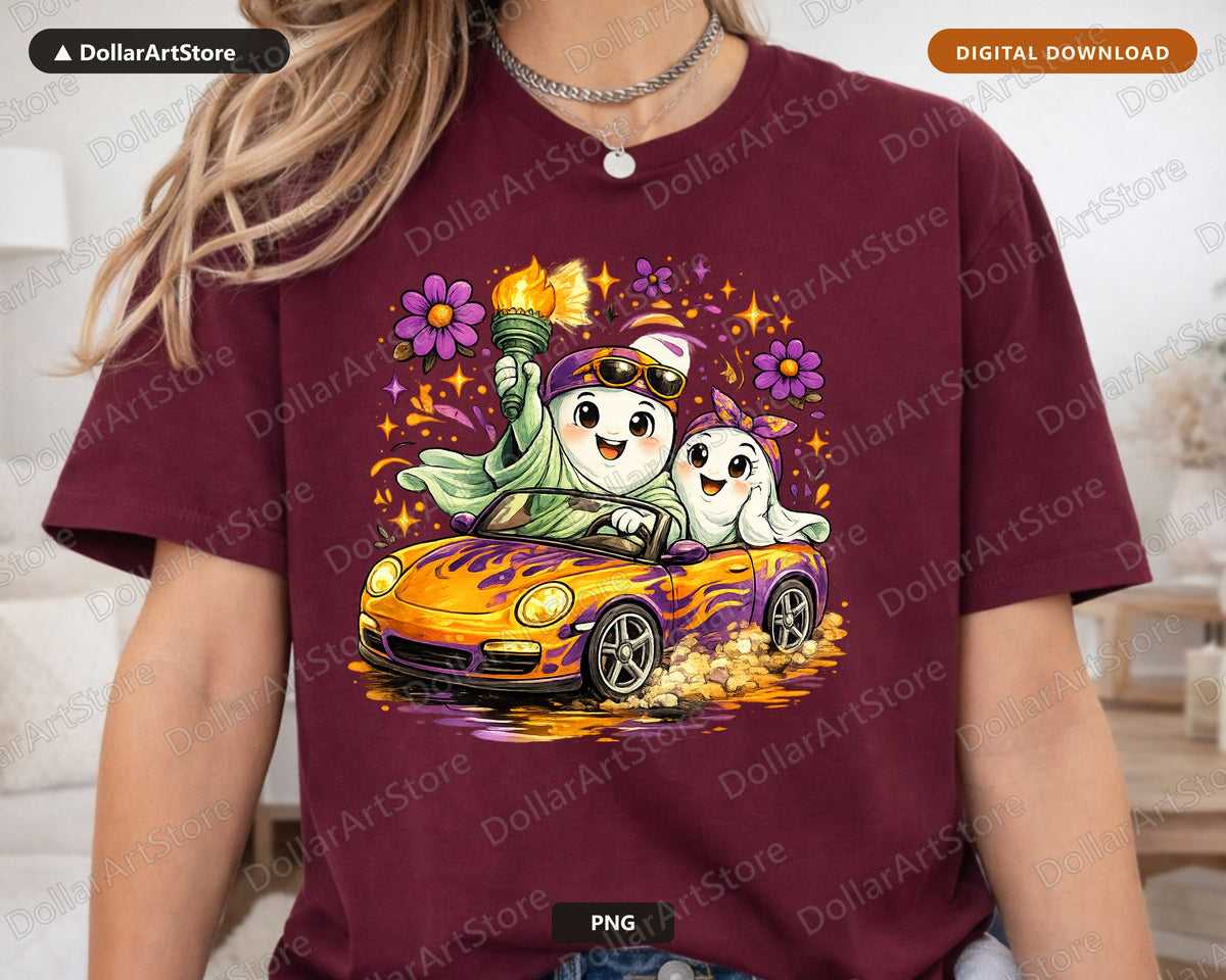 Cute Halloween Ghost PNG, Sublimation Design, Shirt & Tumbler Png