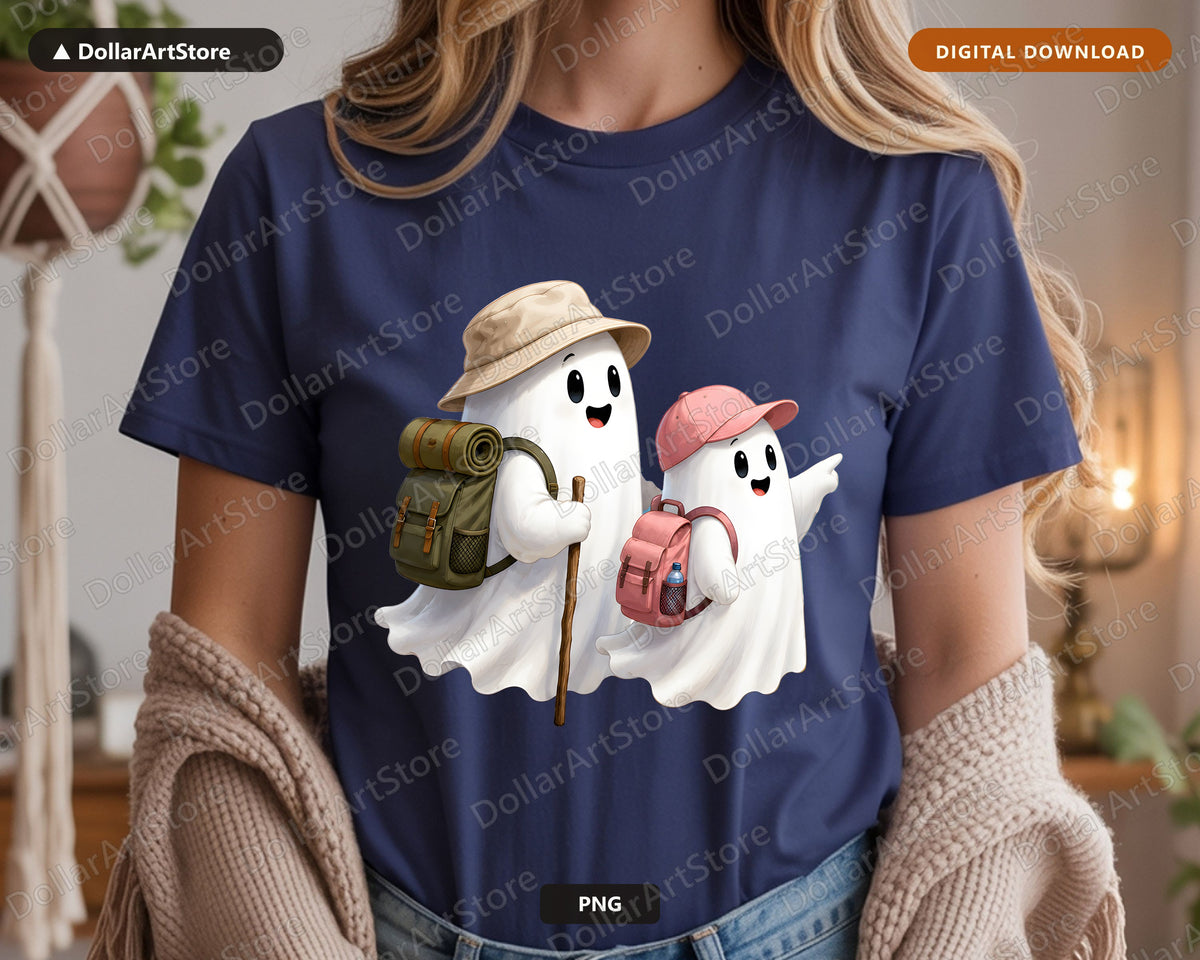 Cute Halloween Ghost PNG, Adventure Sublimation Design, Shirt & Tumbler Digital Download