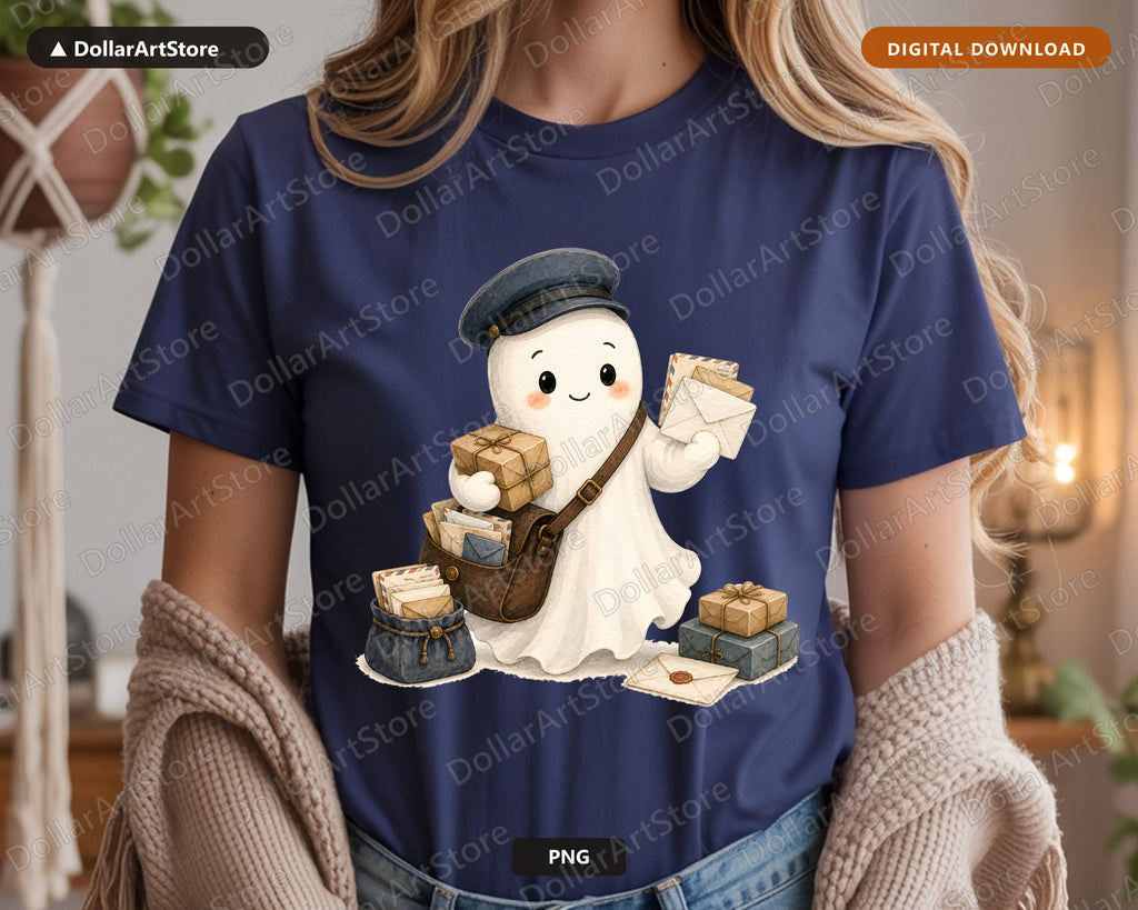 25 Cute Ghost Professions PNG Bundle, Sublimation Designs Digital Download
