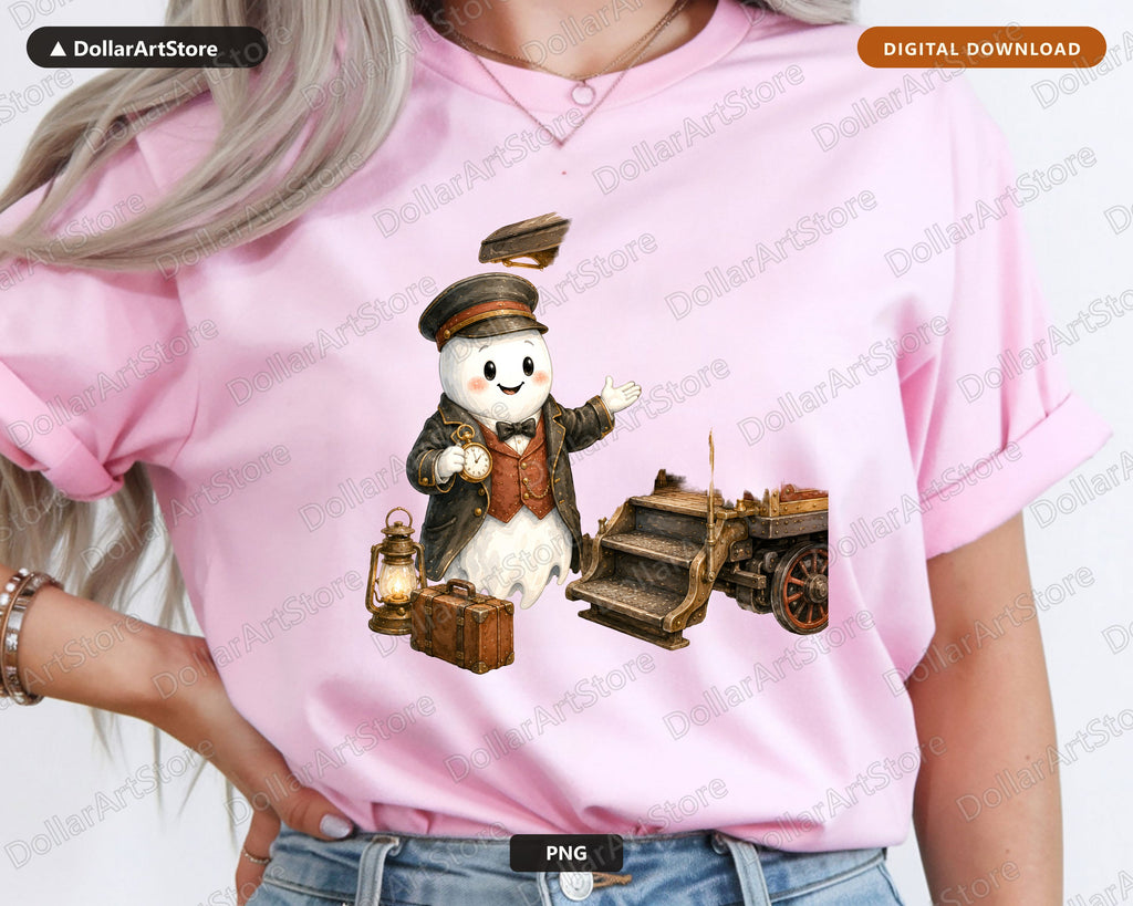 Steampunk Ghost PNG, Sublimation Design, Shirt & Tumbler Digital Download