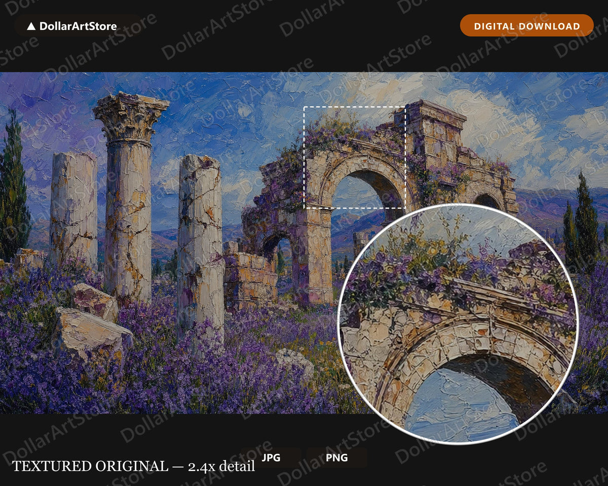 Cozy Earthy Ruins Frame TV Art, North Africa Landscape 4K Samsung TV Download