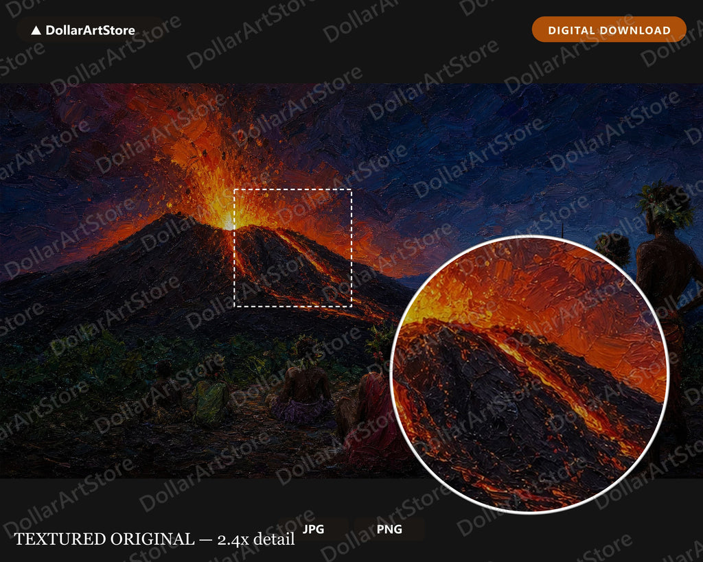 Volcanic Eruption Frame TV Art, Samsung Frame TV Digital Download, 4K Dark Scenery Screensaver