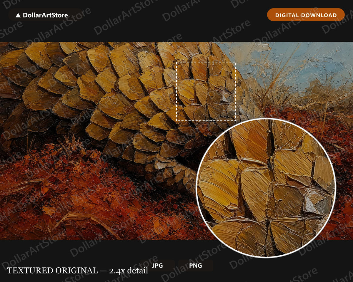 Cozy African Wildlife Frame TV Art, Pangolin Earthly Textured Samsung Frame TV Digital Download 4K