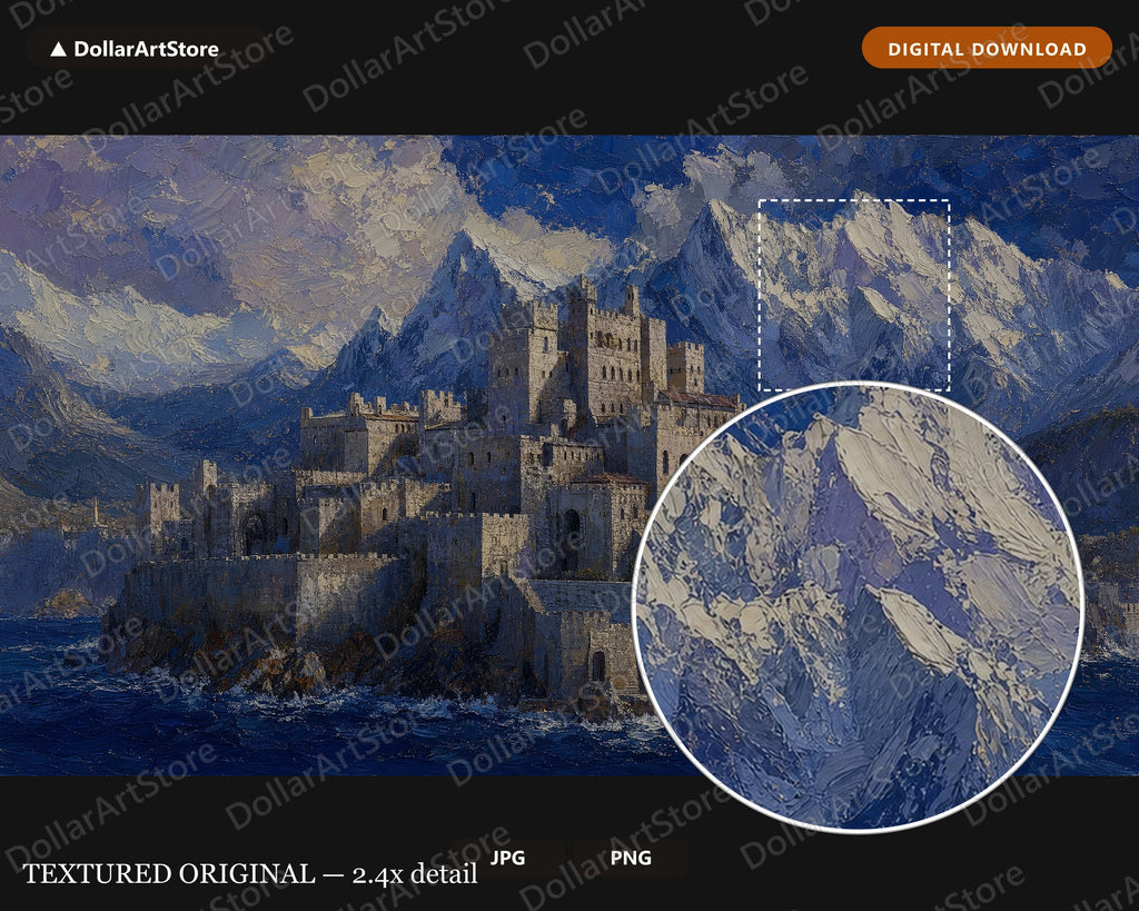 Scenic Medieval Castle Samsung Frame TV Art | Digital Download 4K 