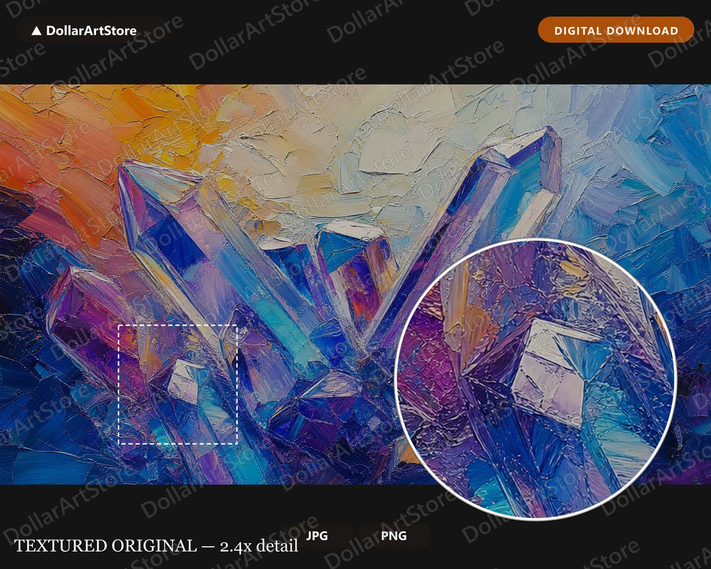 Vibrant Abstract Textured Samsung Frame TV Art