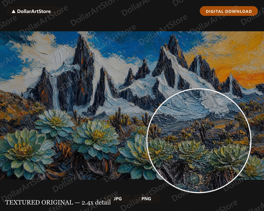 Cozy Mountain Landscape Frame TV Art, Samsung Frame TV Digital Download, 4K Textured Alpine Scenery