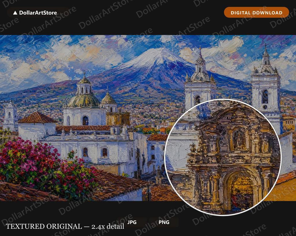 Cozy Colonial Architecture Frame TV Art, Samsung Frame TV Digital Download, 4K Textured Scenery