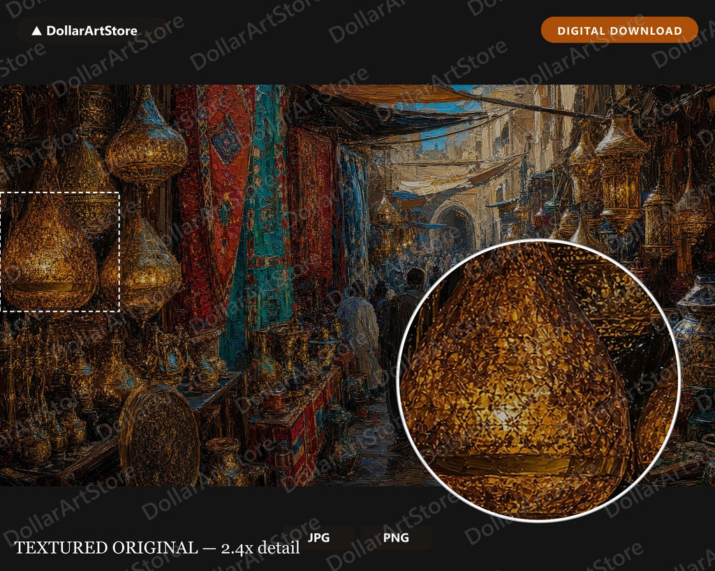 Kinetic Middle Eastern Souk Samsung Frame TV Art