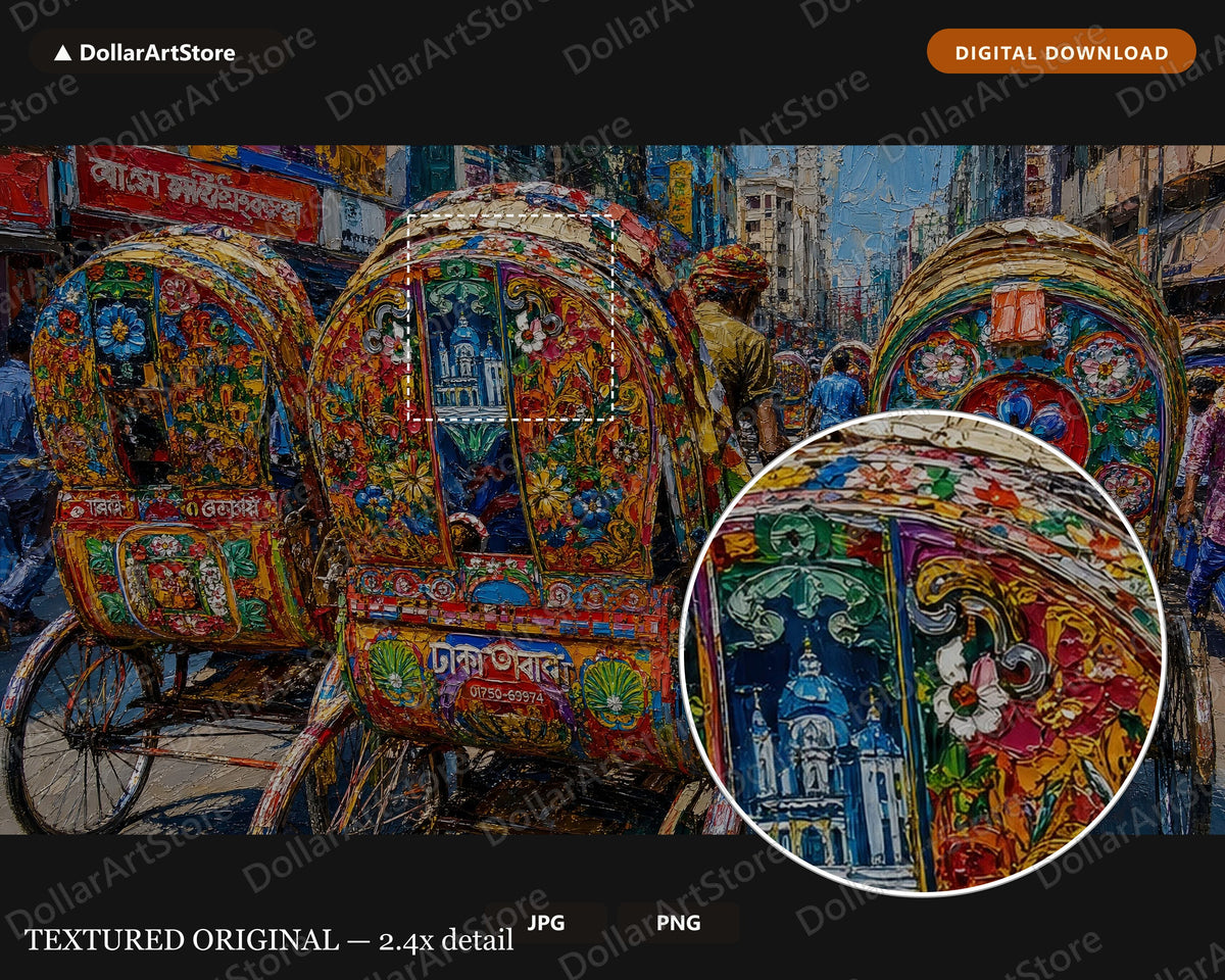 Vibrant South Asian Street Frame TV Art, Samsung Frame TV Digital Download 4K Screensaver