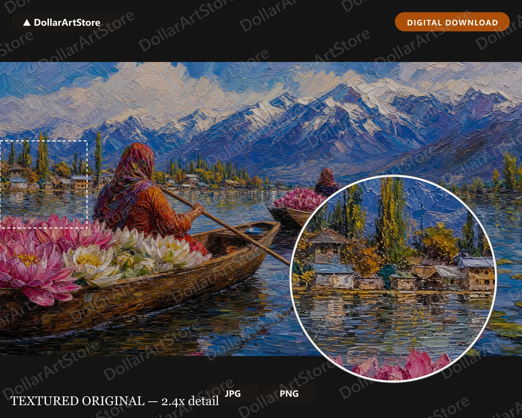 Cozy Lake Landscape Frame TV Art, South Asia Water Lilies, Samsung Frame TV 4K Digital Download