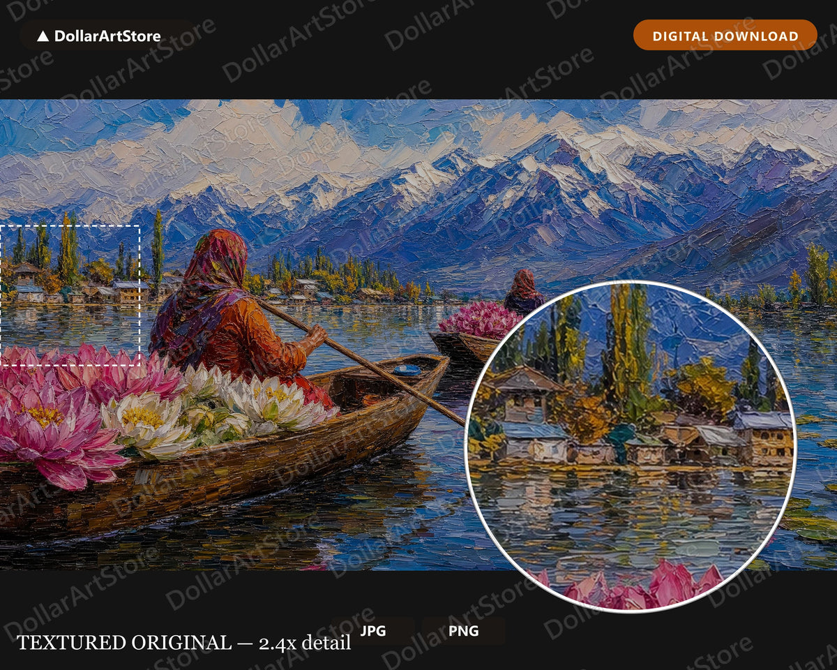 Cozy Lake Landscape Frame TV Art, South Asia Water Lilies, Samsung Frame TV 4K Digital Download
