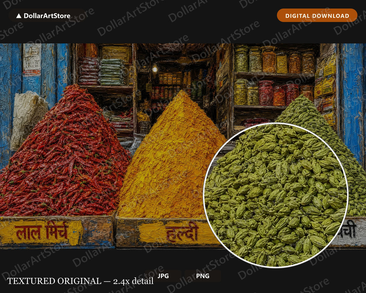 Cozy Spice Market Frame TV Art, Samsung Frame TV Digital Download, 4K Textured Middle East Scenery