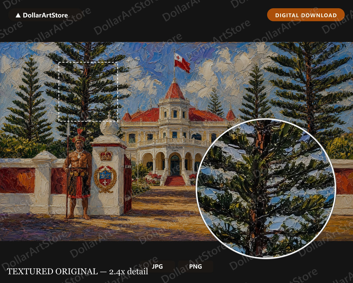 Cozy Palace Frame TV Art, Samsung Frame TV Digital Download, 4K Textured Royal Scenery