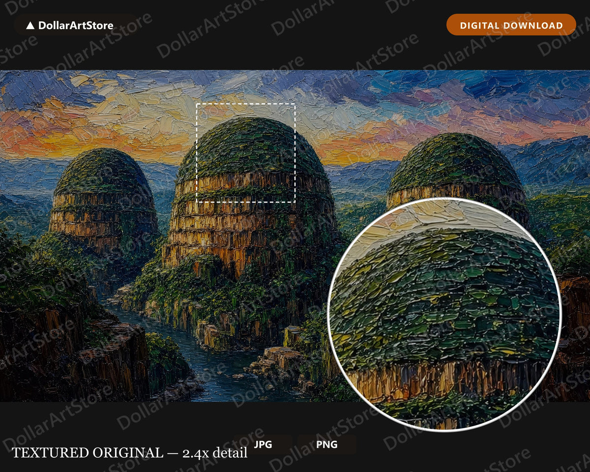 Cozy Textured Landscape Frame TV Art, Samsung Frame TV Digital Download, 4K Nature Scenery