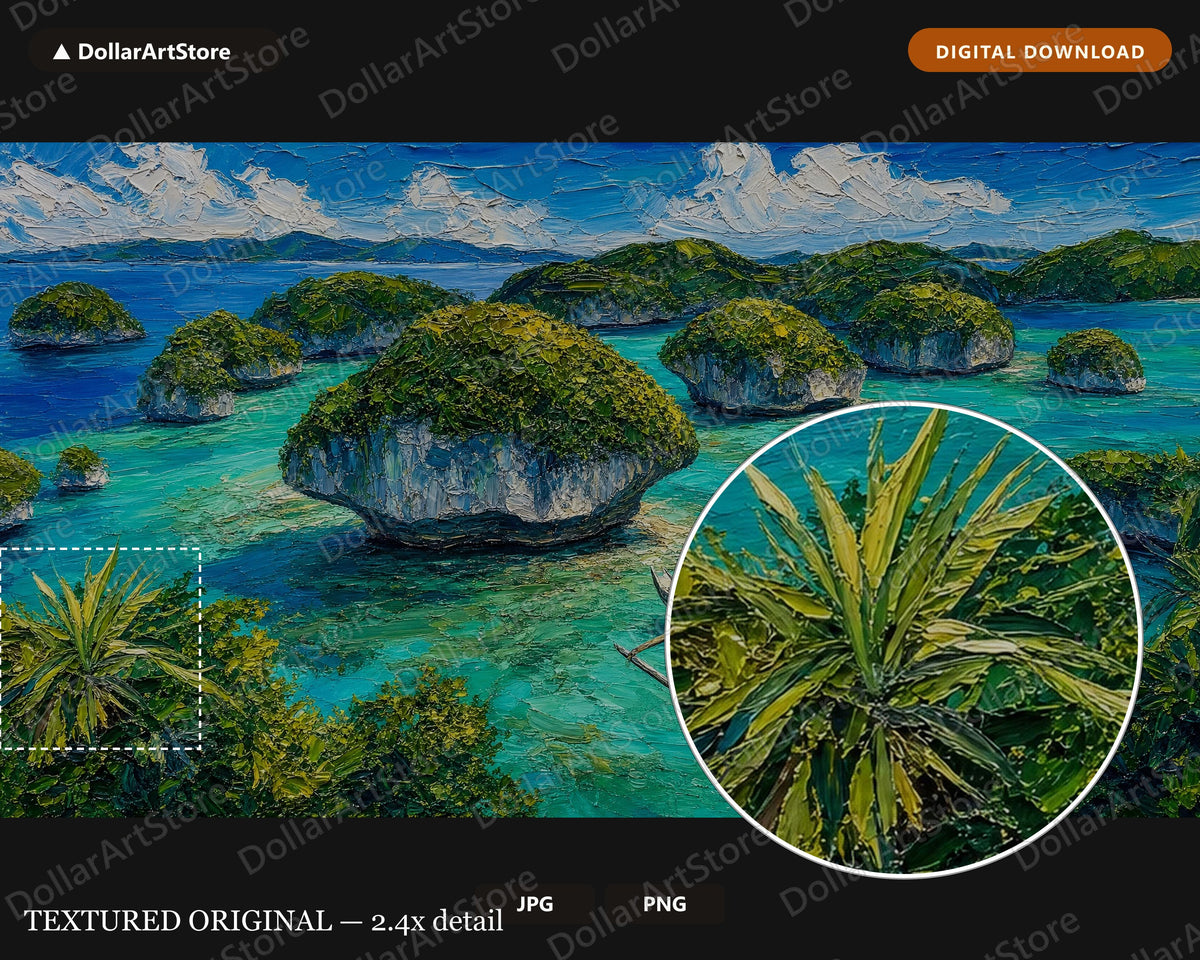 Tropical Island Scenery Frame TV Art, Samsung Frame TV Digital Download, 4K Paradise Landscape