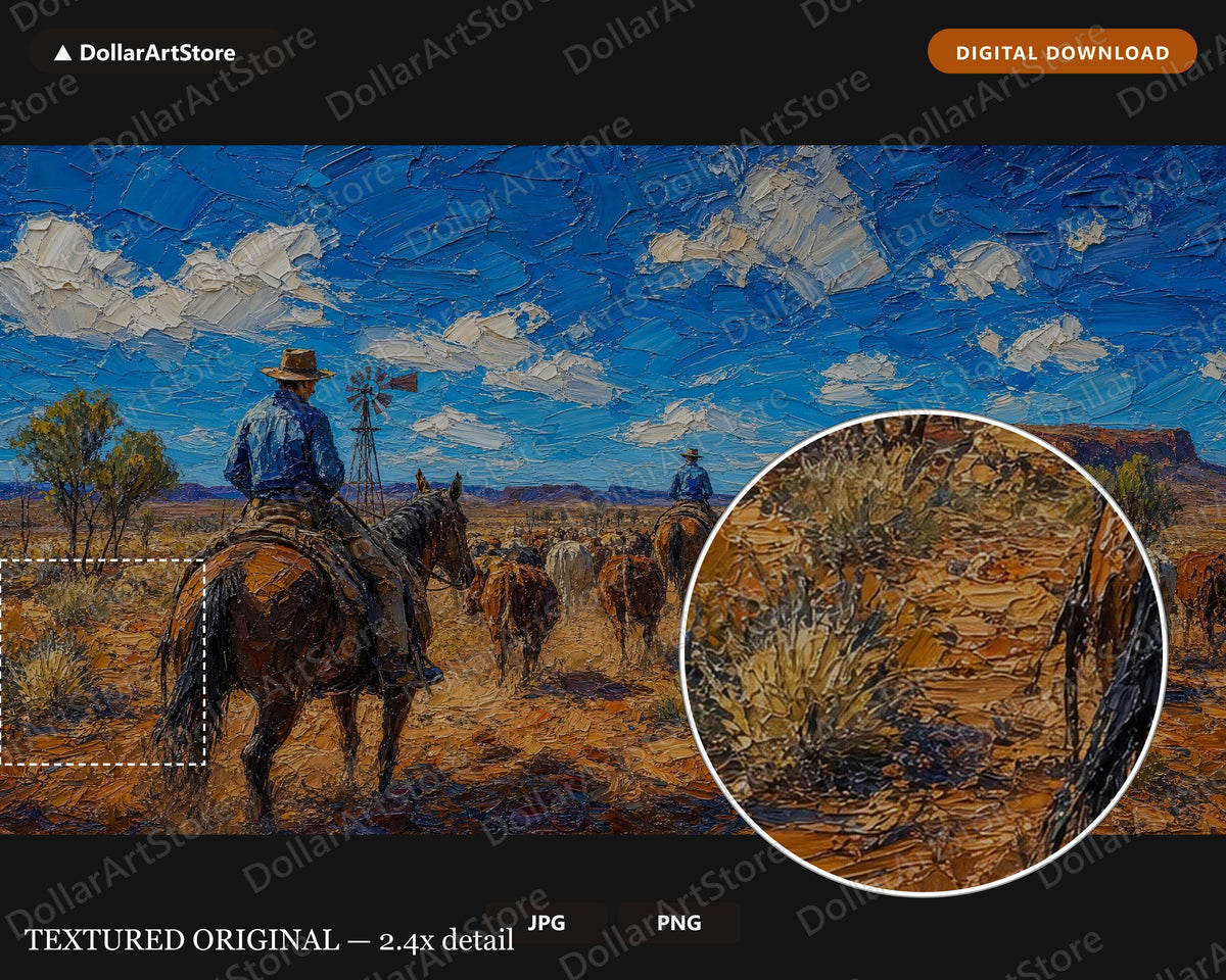 Cozy Outback Station Frame TV Art, Samsung Frame TV Digital Download, 4K Textured Landscape Screensaver