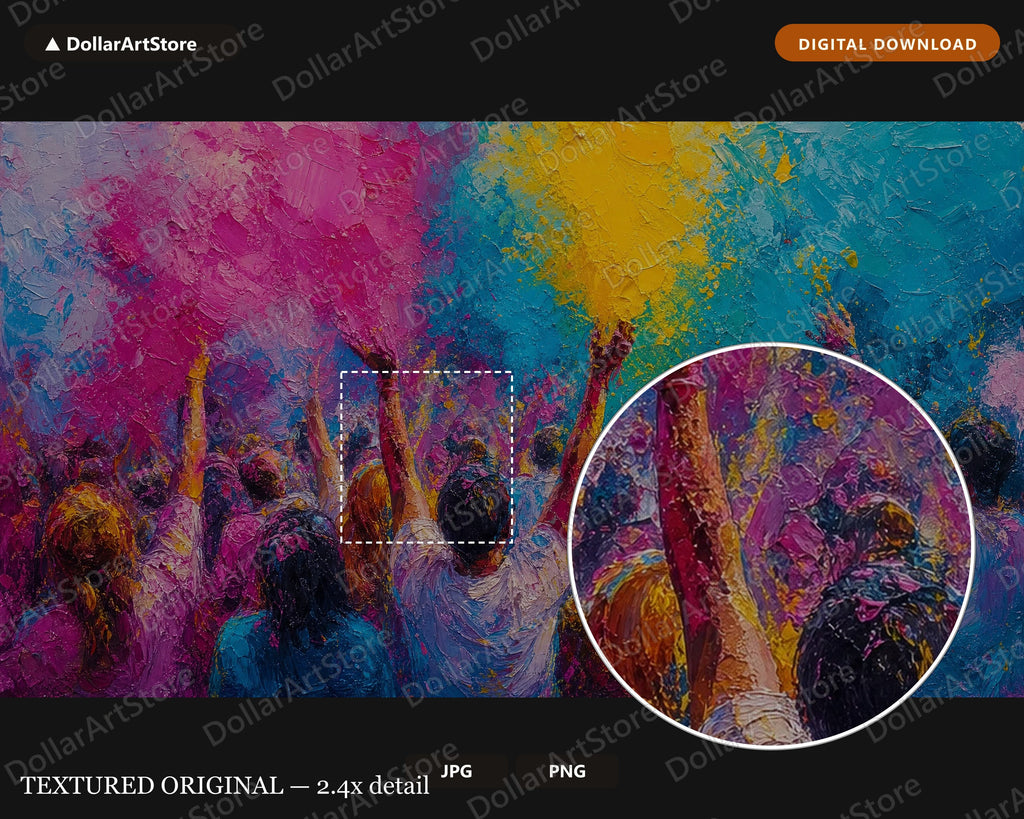 Vibrant Festival Frame TV Art, Samsung Frame TV Digital Download, 4K Colorful Celebration Screensaver