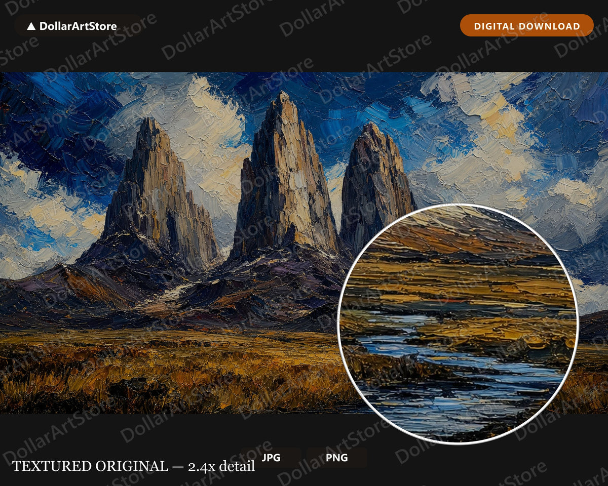 Scenic Arctic Landscape Frame TV Art, Samsung Frame Digital Download, 4K Textured Mountain Landscape