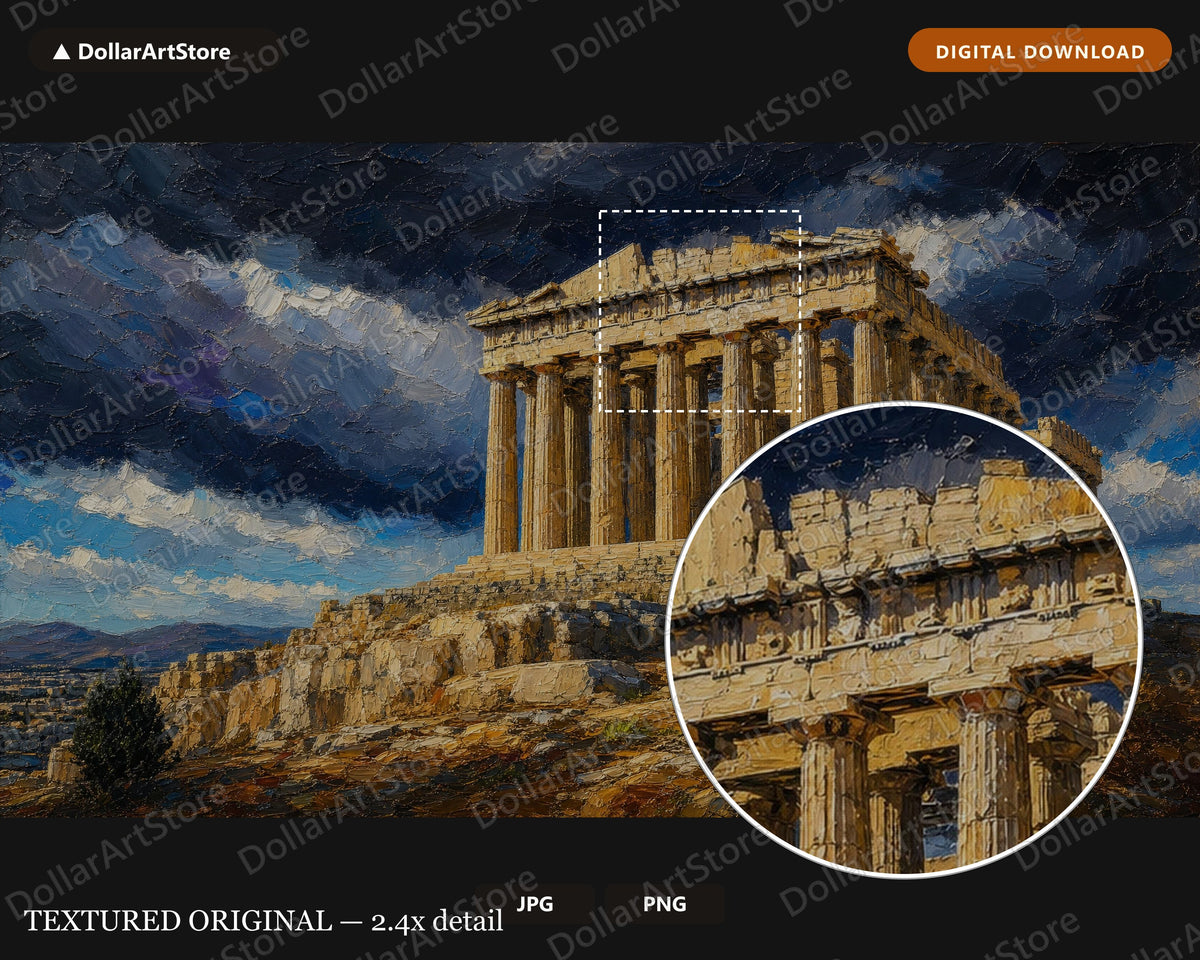 Classical Acropolis Educational Samsung Frame TV Art | Digital Download