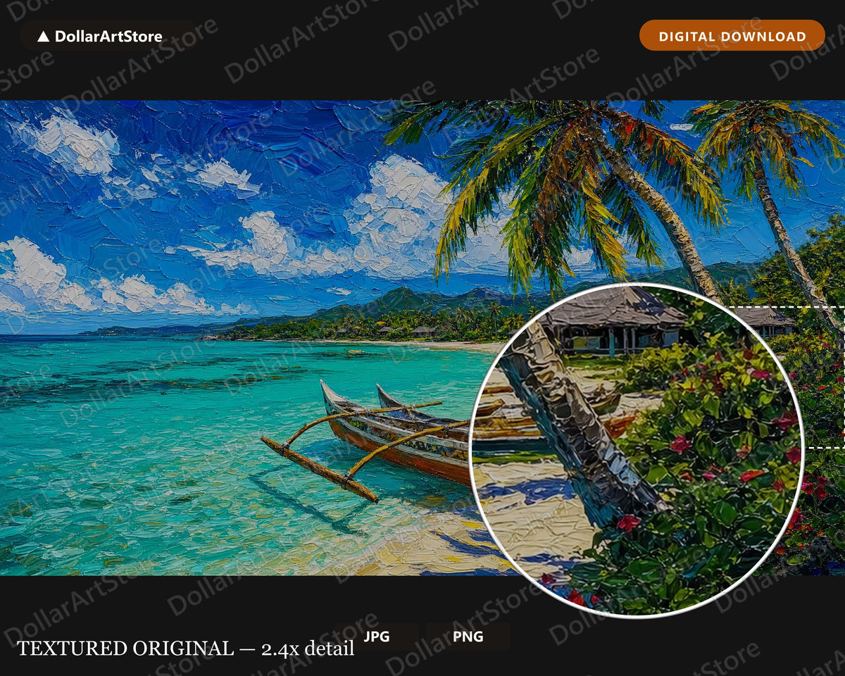 Tropical Beach Frame TV Art, Fiji Coral Coast Samsung Frame Digital Download 4K