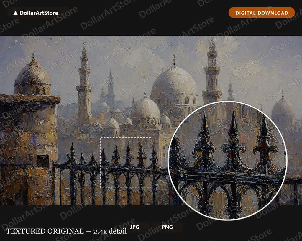 Cozy Middle East Islamic Mosque Frame TV Art
