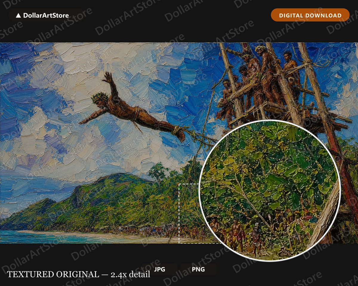 Land-Diving Scenery Textured Samsung Frame TV Art Digital Download
