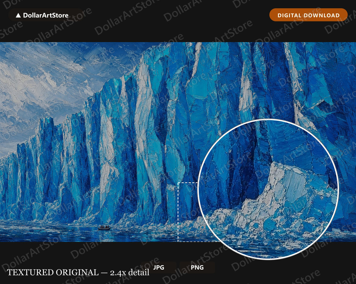 Cozy Arctic Ice Cliffs Frame TV Art, Samsung Frame TV Digital Download, 4K Textured Scenery