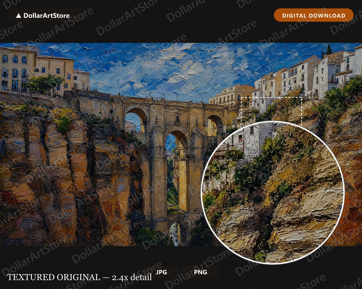 Cozy Historic Gorge Frame TV Art, Textured Scenic Landscape Samsung Frame TV Digital Download, 4K TV Screensaver Art