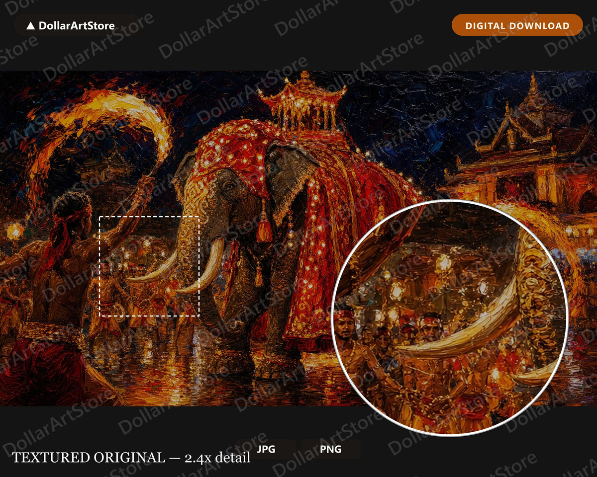 Cozy Textured Elephant Parade Frame TV Art, Samsung TV Digital Download, 4K Earthy Decor