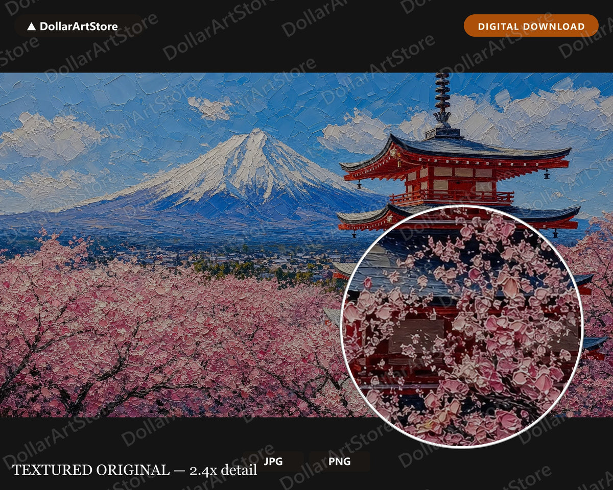 Cozy East Asia Frame TV Art, Samsung Frame TV Digital Download, 4K Scenic Landscape with Japanese Pagoda