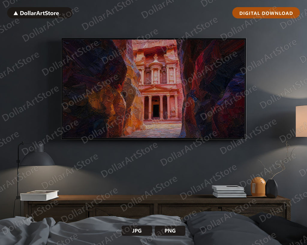 Cozy Textured Frame TV Art, Samsung Frame TV Digital Download, 4K Desert Architecture Screensaver Art